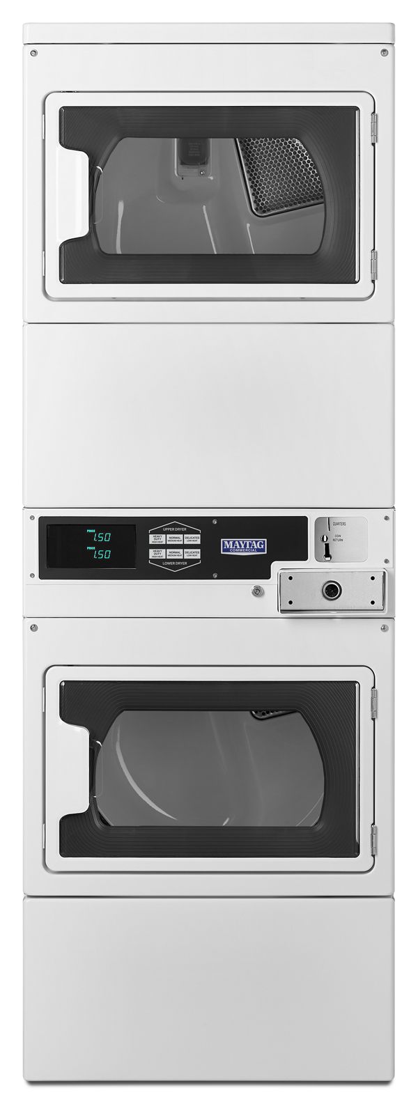 Commercial Gas Large Capacity Stack Window Dryer, Coin Drop Installed