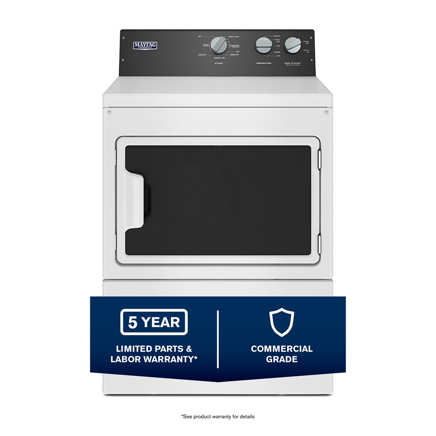 Maytag Commercial-Grade Residential Electric Dryer, 7.4 Cu. Ft. In White