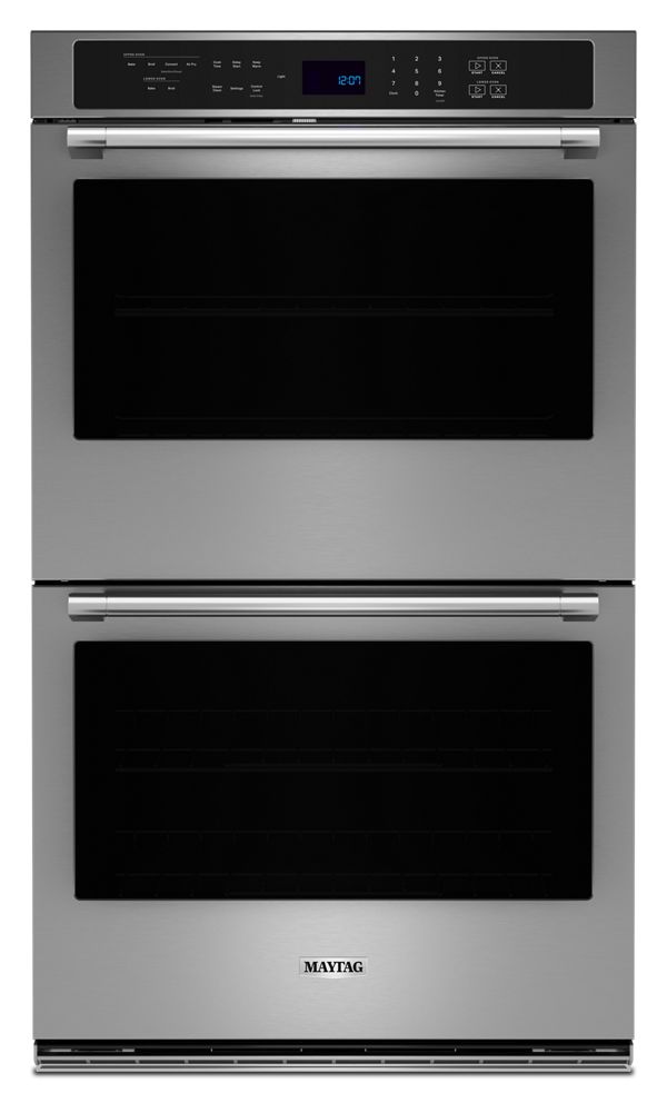 Maytag 30 In. Wide Double Wall Oven W/ Evenair True Convection System, 10.0 Cu. Ft. In Fingerprint Resistant Stainless Steel