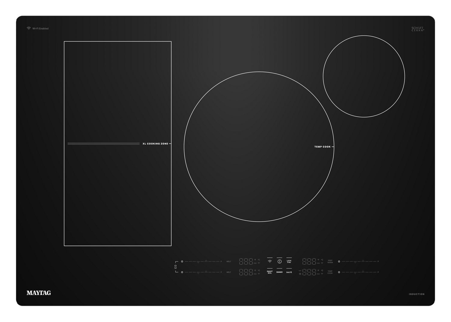 Maytag 30 In. Wide Induction Cooktop W/ Power Boost, 30 In. In Black