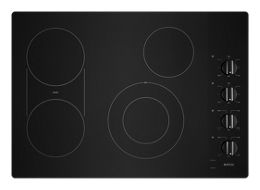 Black 30 Inch Electric Cooktop With Reversible Grill And Griddle