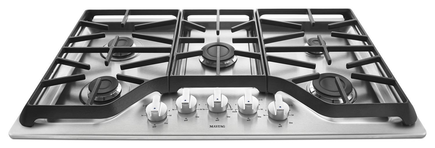 Maytag 36 In. Wide Gas Cooktop W/ Power Burner, 36 In. In Stainless Steel