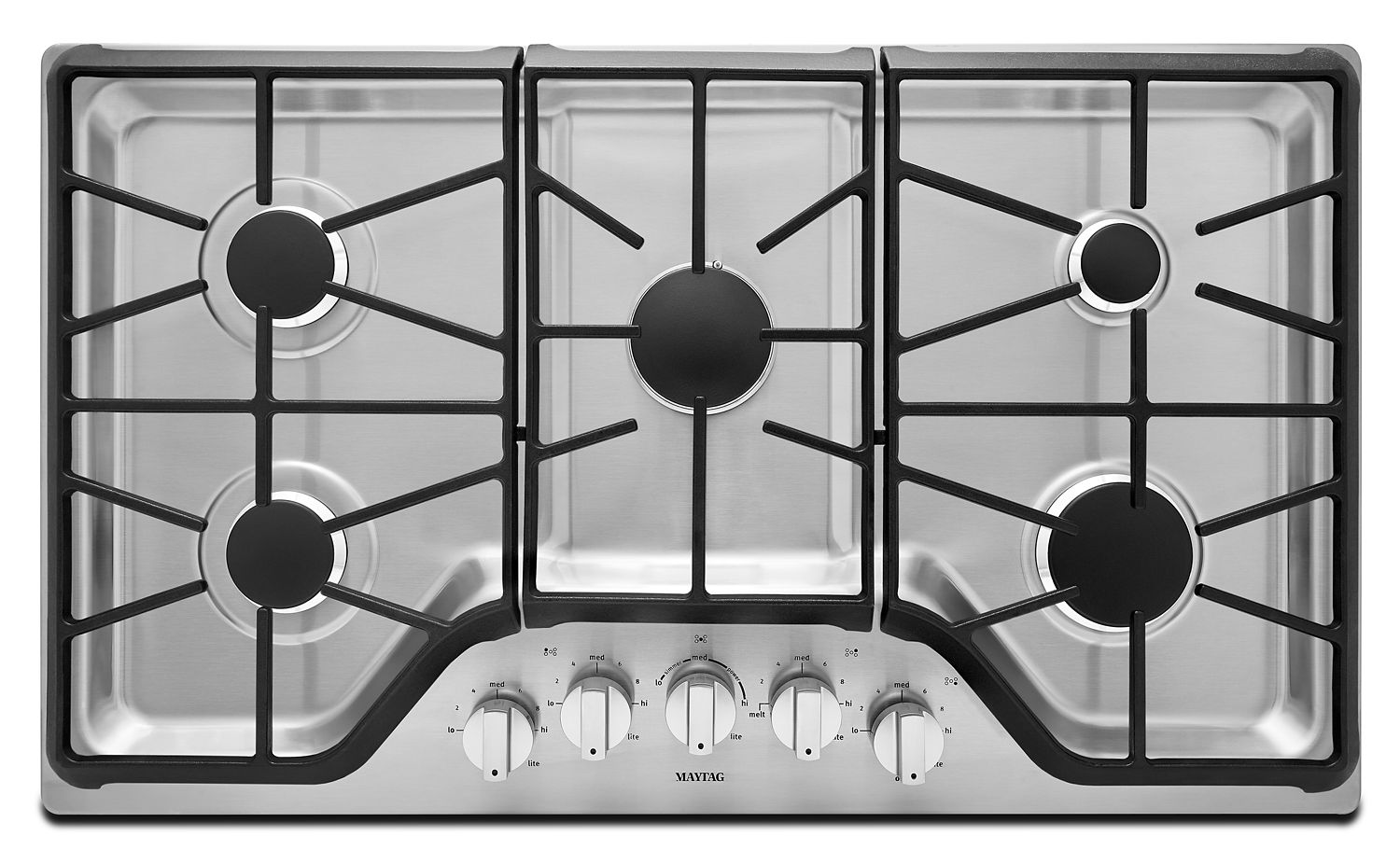 Maytag 36 In. Wide Gas Cooktop W/ Duraguard Protective Finish, 36 In. In Stainless Steel