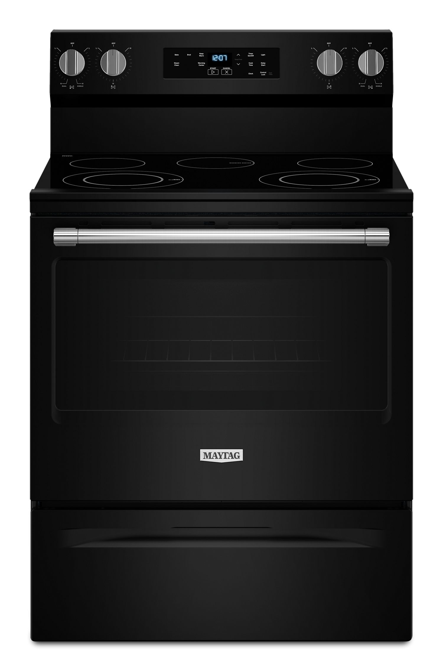 Maytag 30 In. Wide Electric Range W/ Steam Clean, 5.3 Cu. Ft. In Black