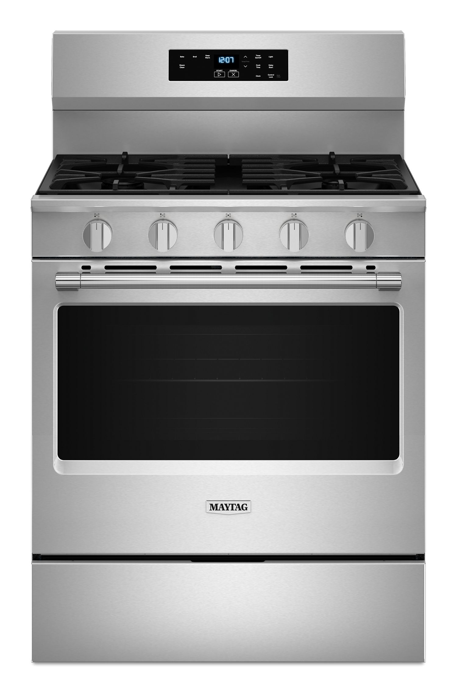 Maytag 30 In. Wide Gas Range W/ Steam Clean, 5.0 Cu. Ft. In Stainless Steel