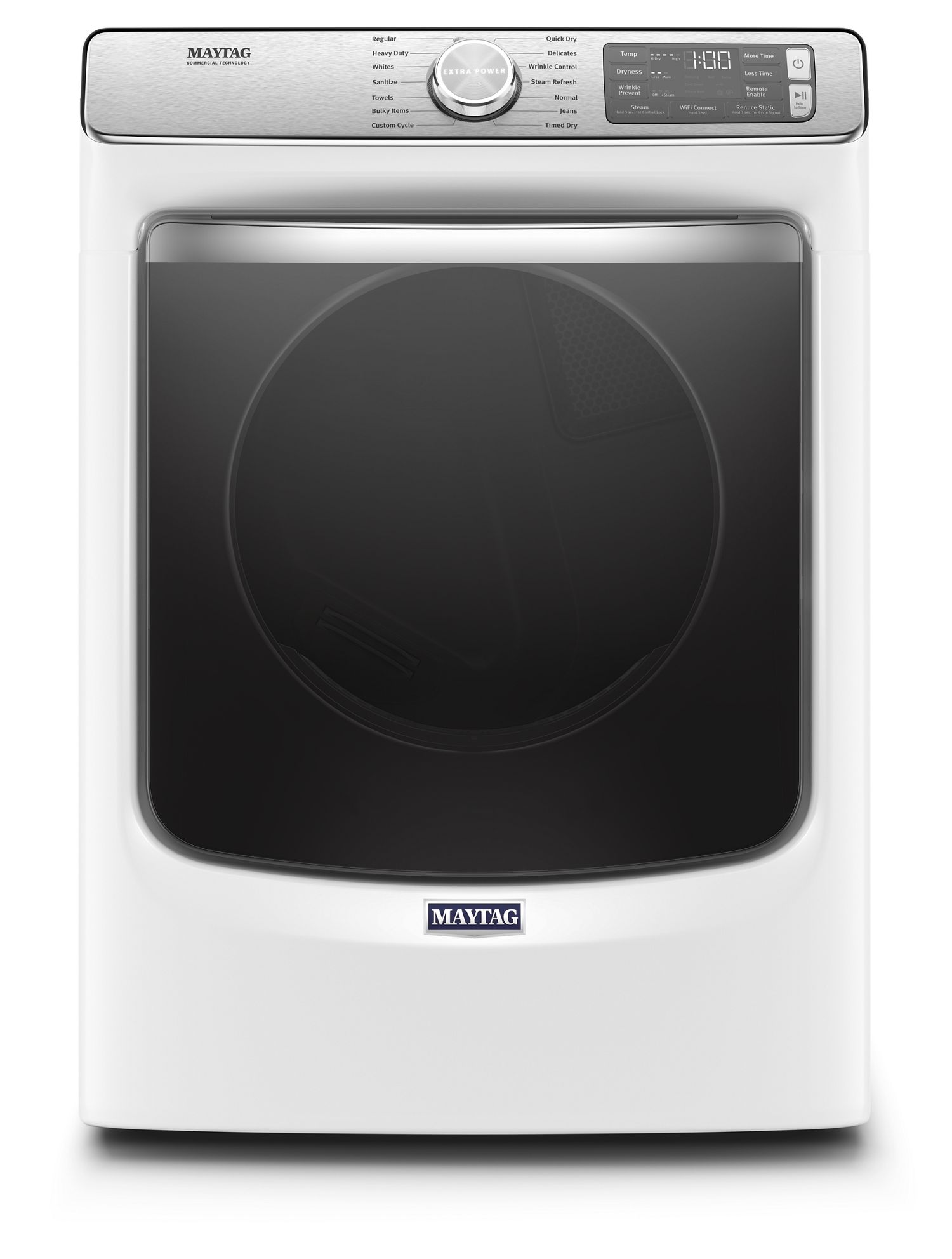 Maytag Smart Front Load Gas Dryer W/ Extra Power And Advanced Moisture Sensing Plus, 7.3 Cu. Ft. In White
