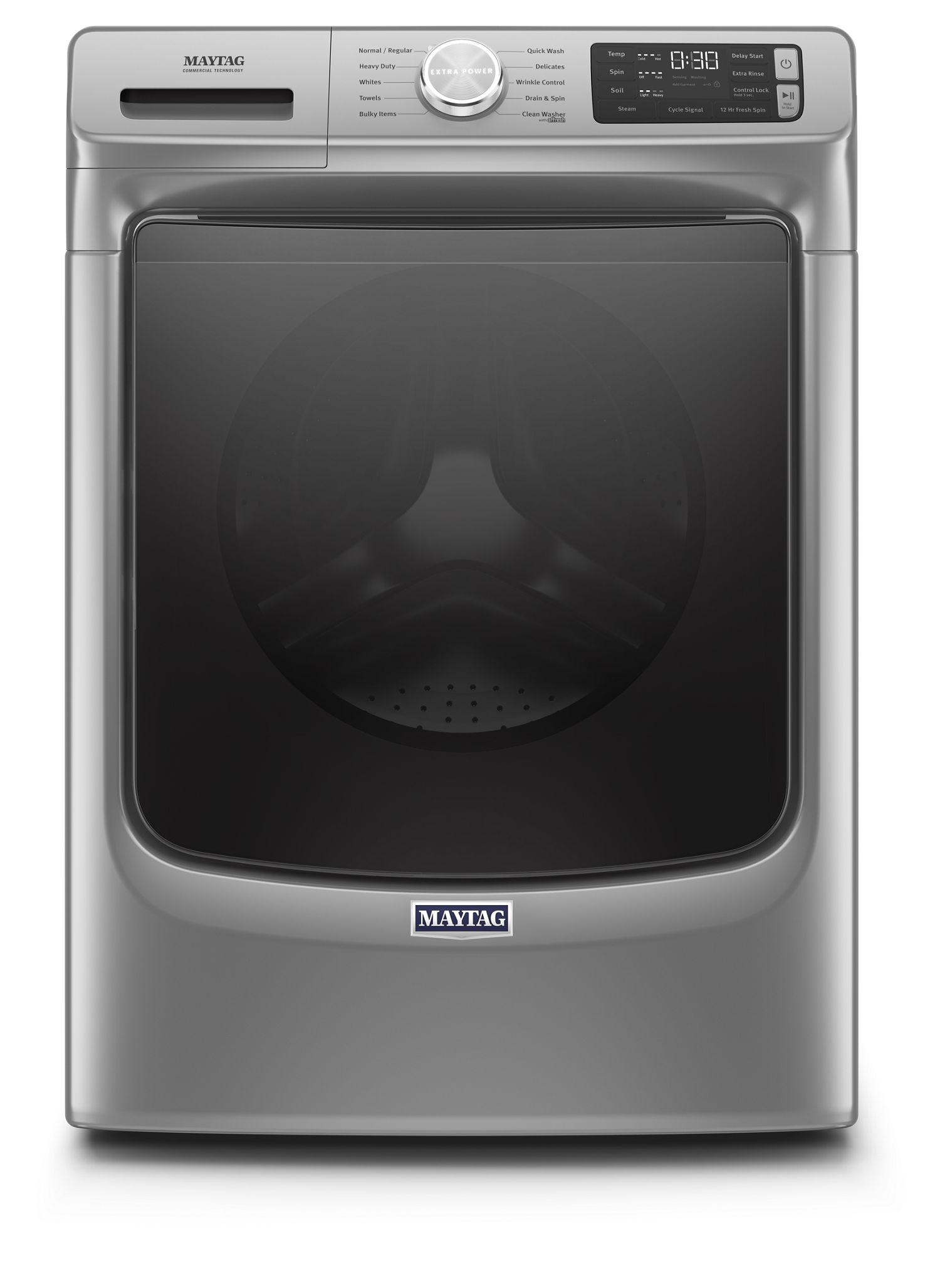 Maytag Front Load Washer W/ Extra Power And 12-Hr Fresh Spin Option, 4.5 Cu. Ft. In Metallic Slate