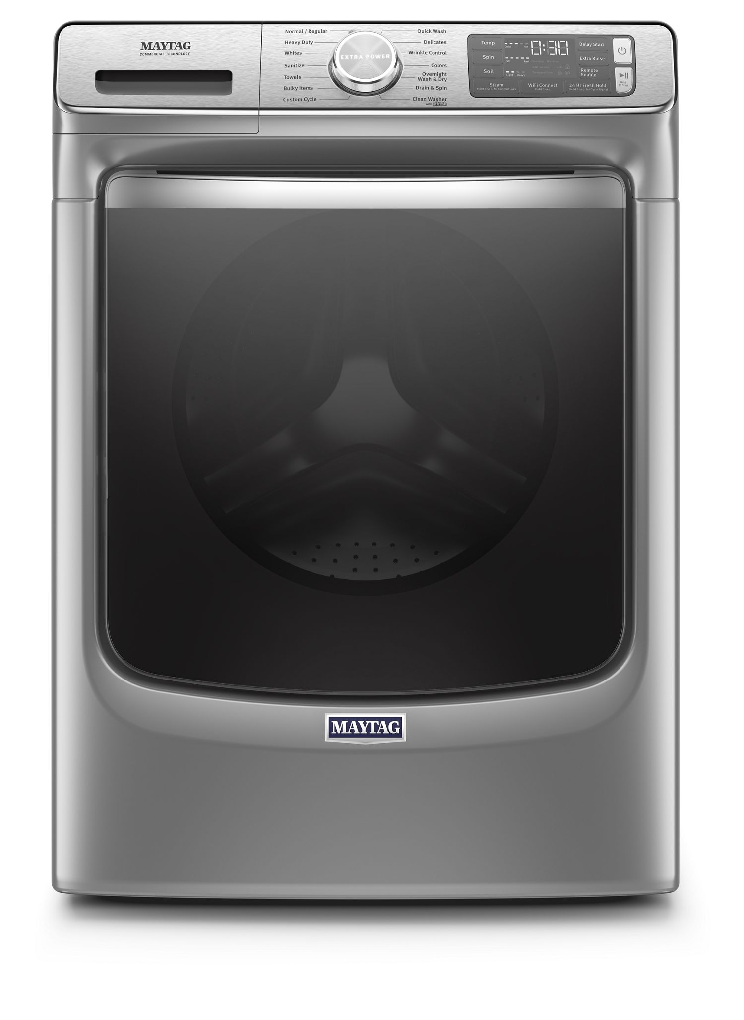 Maytag Smart Front Load Washer W/ Extra Power And 24-Hr Fresh Hold Option, 5.0 Cu. Ft. In Metallic Slate