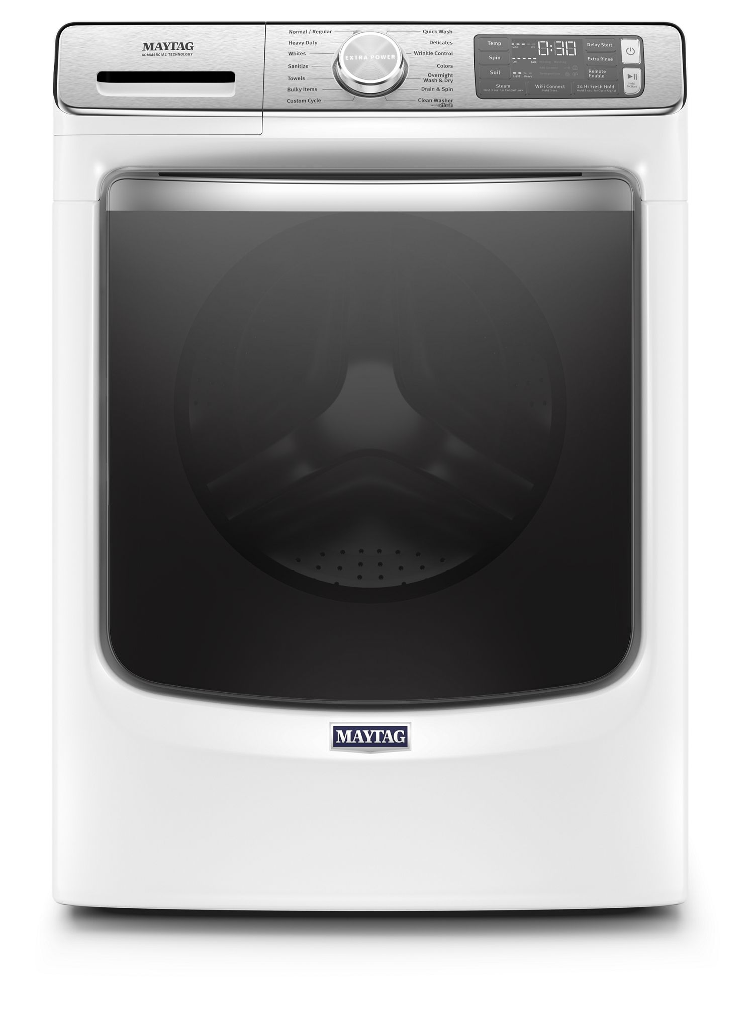 Maytag Smart Front Load Washer W/ Extra Power And 24-Hr Fresh Hold Option, 5.0 Cu. Ft. In White