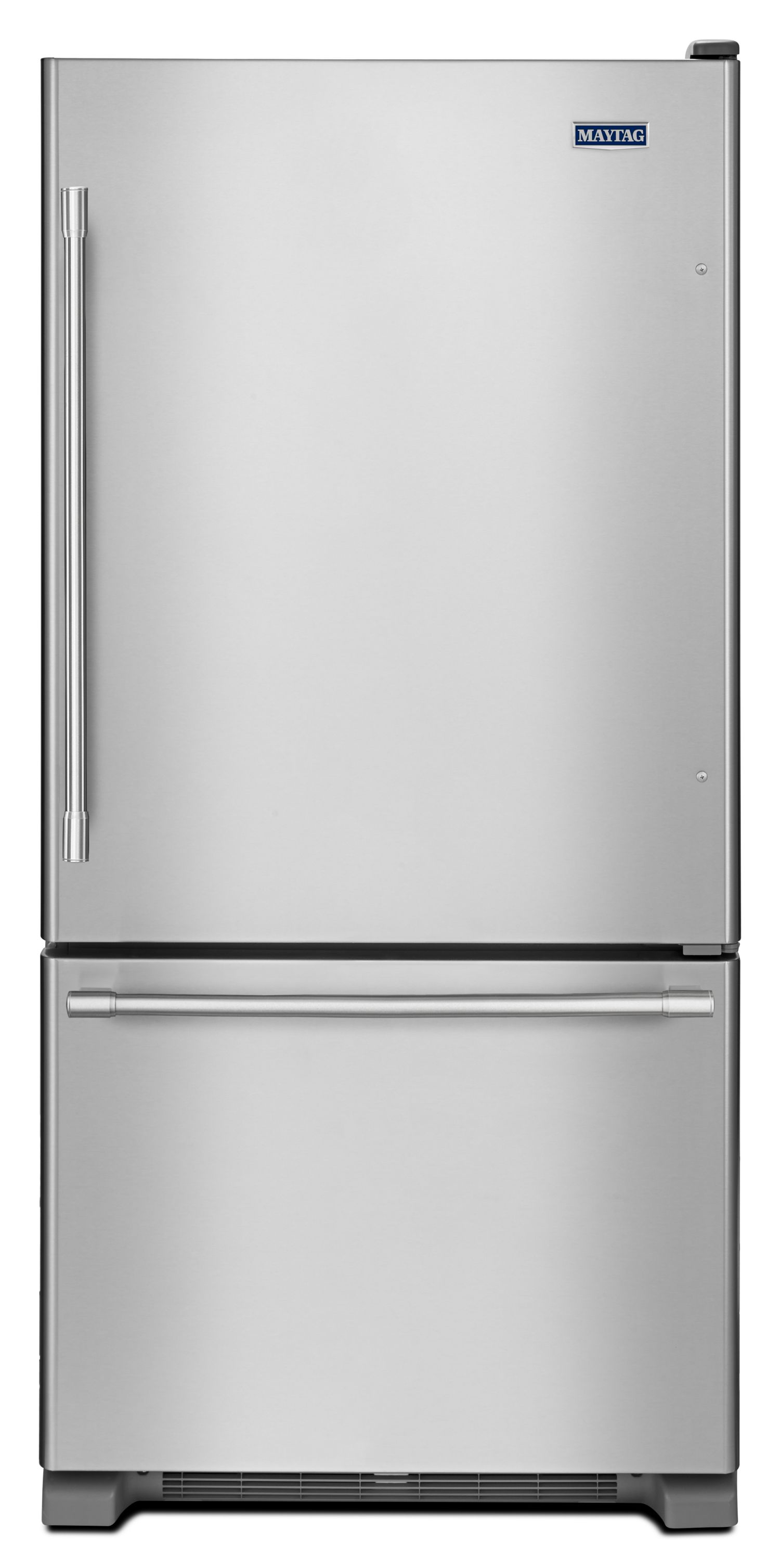 Maytag 30 In. Wide Bottom Mount Refrigerator, 19 Cu. Ft. In Fingerprint Resistant Stainless Steel