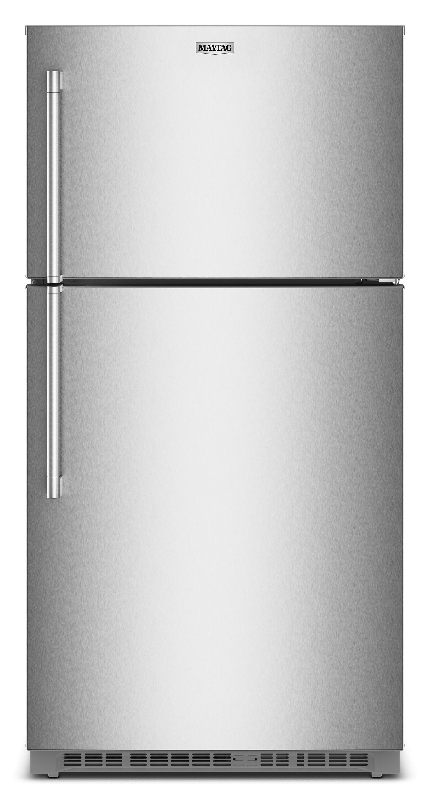 Maytag 33 In. Wide Top-Freezer Refrigerator W/ Factory-Installed Ice Maker-, 21 Cu. Ft. In Fingerprint-Resistant Stainless Finish