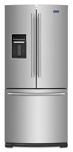 Fingerprint Resistant Stainless Steel 30 Inch Wide French Door Refrigerator With Exterior Water Dispenser 20 Cu Ft Mfw2055frz Maytag