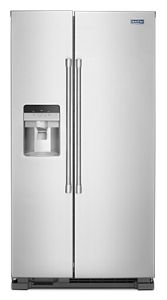36-Inch Wide Side-by-Side Refrigerator with Exterior Ice and Water Dispenser - 25 Cu. Ft.