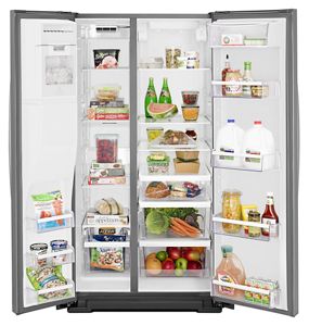 36-inch Wide Side-by-Side Refrigerator with Temperature Control - 26 cu ...