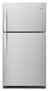 whirlpool freezer stainless steel