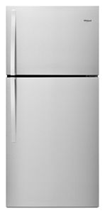 stainless whirlpool top freezer refrigerator