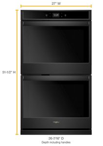 8.6 cu. ft. Smart Double Wall Oven with Touchscreen Black WOD51EC7HB
