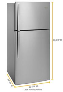 Whirlpool® 30inch Wide TopFreezer Refrigerator EZ Connect Icemaker