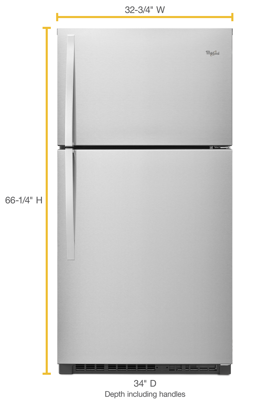 33 Inch Wide Top Freezer Refrigerator