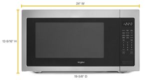 Whirlpool 2.2 cu. ft. Countertop Microwave in White with 1,200