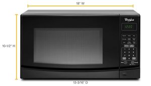 Microwave Oven 0.7 Cu ft 700 W Compact Countertop Black Stainless Steel  Kitchen