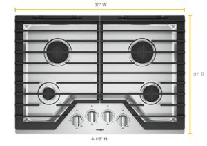 WHIRLPOOL WCG97US0HS00 30 GAS COOKTOP WITH GRIDDLE STAINLESS STEEL – Rosh  Marketing Co. Ltd.