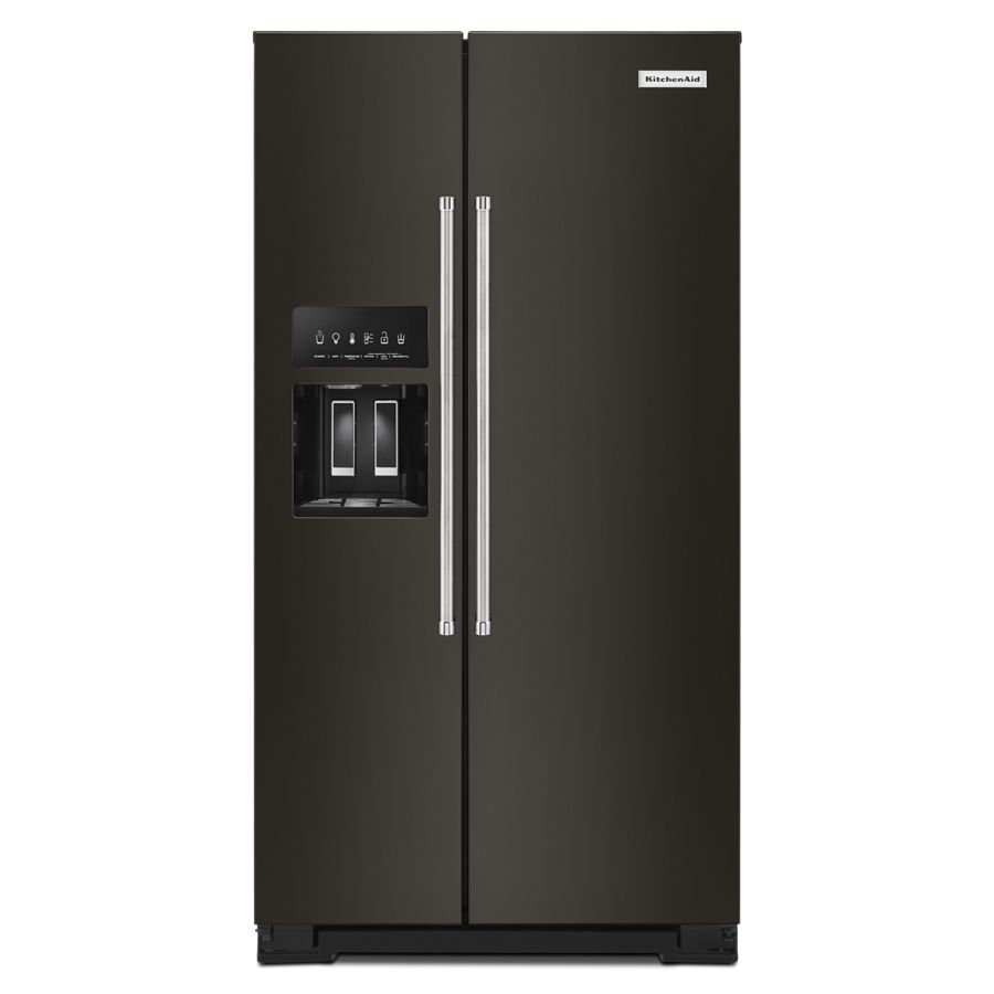 KitchenAid 24.8 cu ft. SidebySide Refrigerator with Exterior Ice and Water and PrintShield