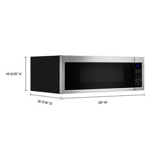 1.1 cu. ft. Low Profile Microwave Hood Combination Stainless Steel