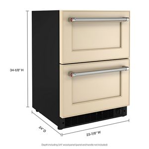 24" PanelReady Undercounter DoubleDrawer Refrigerator/Freezer Panel