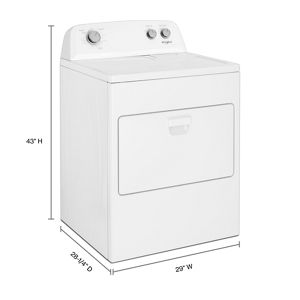 7.0 cu. ft. Top Load Electric Dryer with AutoDry™ Drying System White
