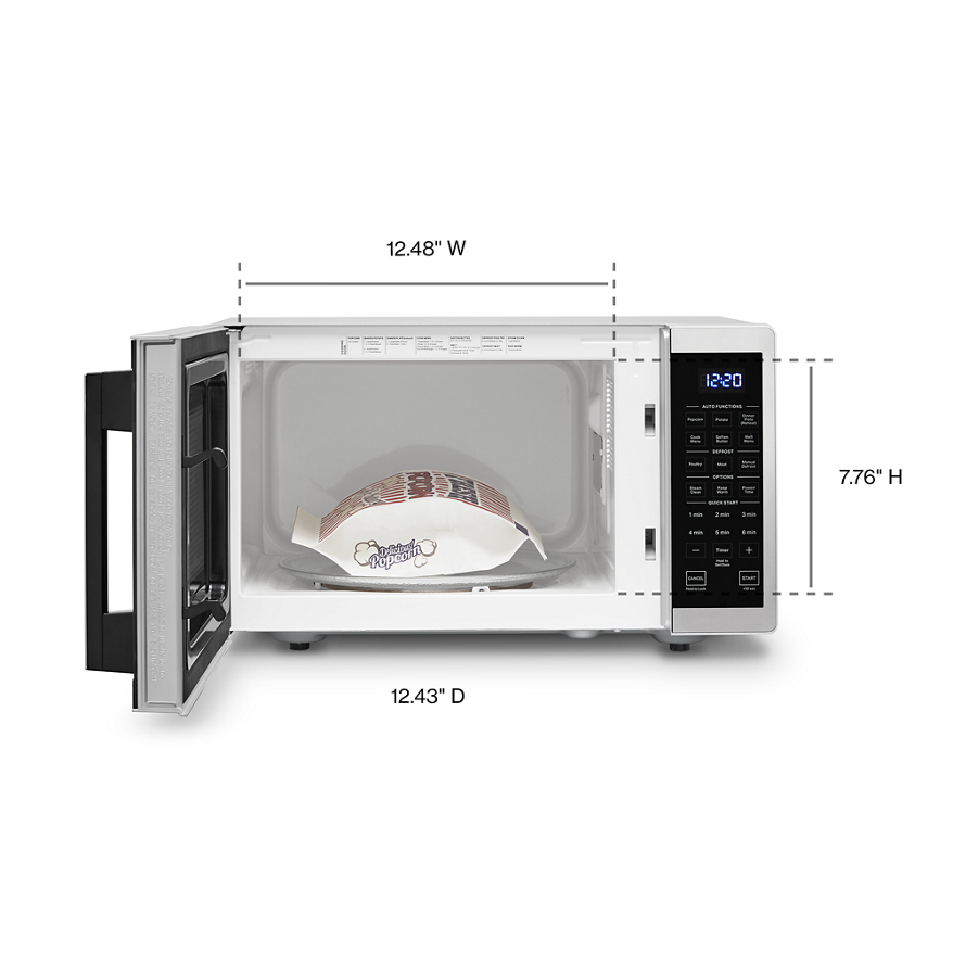 0.9 Cu. Ft. Capacity Countertop Microwave with 900 Watt Cooking Power  Heritage Stainless Steel WMC30309LS