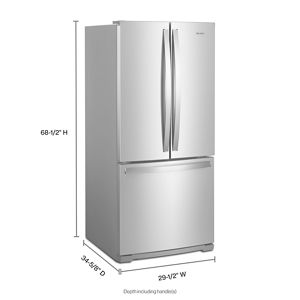 30-inch Wide French Door Refrigerator - 20 cu. ft. Fingerprint ...