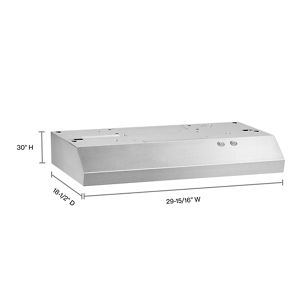 30 Range Hood with Full-Width Grease Filters Stainless Steel