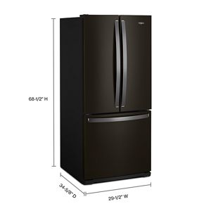 30inch Wide French Door Refrigerator 20 cu. ft. Fingerprint