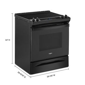 Whirlpool® 34" Tall Range with Self Clean Oven Cycle Black WEE515SALB