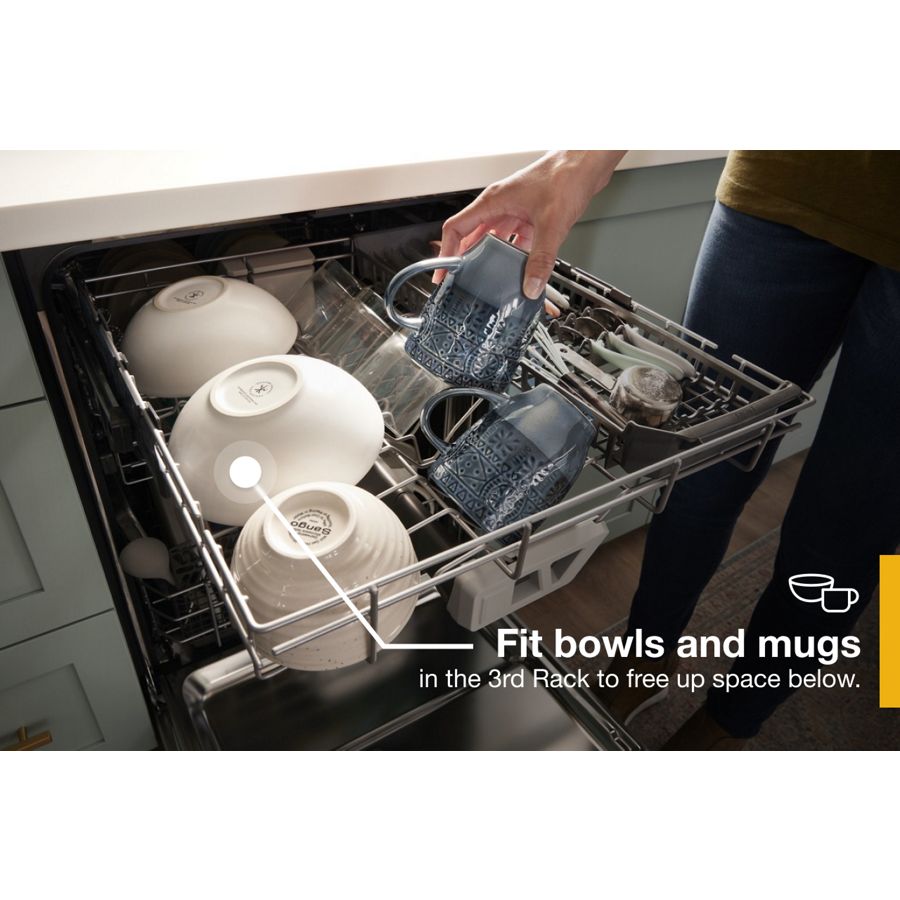 Whirlpool Fingerprint Resistant Dishwasher with 3rd Rack & Large Capacity  (WDT970SAKV)