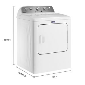 7.0 cu. ft. Vented Electric Dryer in White 