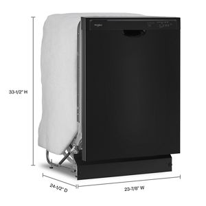 Quiet Dishwasher with Boost Cycle Black WDF341PAPB Whirlpool