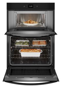 6.4 Total Cu. Ft. Combo Wall Oven with Air Fry When Connected Black ...