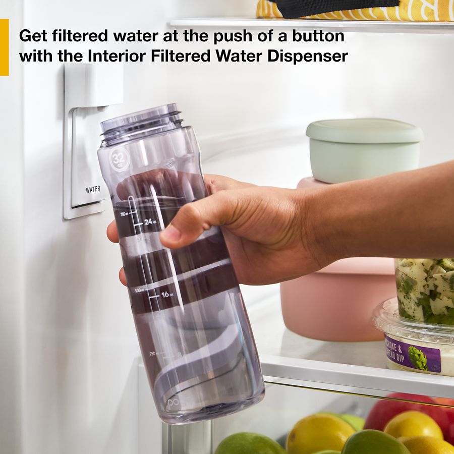 Whirlpool 36-Inch French Door Refrigerator with Interior Water Dispenser - 31 cu. ft. Fingerprint-Resistant Stainless Finish WRFF3336SZ Picture 1