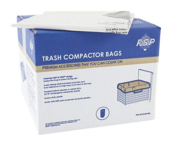 60 Pack-Plastic Compactor Bags-15" Models