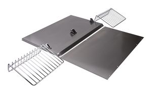 Range Hood Backsplash Kit with Shelf - 30" Stainless Steel