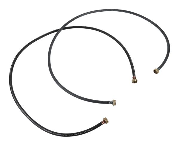 6' Black braided washer fill hoses - 2 pack