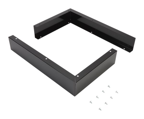 3" X 17 1/4" X 11" Microwave Side Panel Kit with (2) black filler panels, mounting hardware, and instructions
