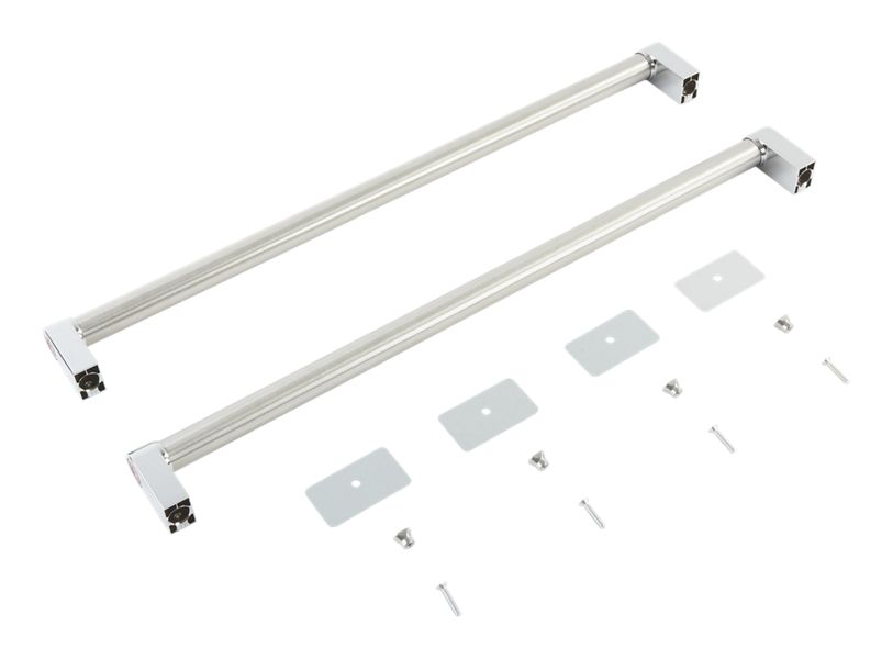 KitchenAid Double Drawer Refrigerator Handle Kit with 2 red medallions