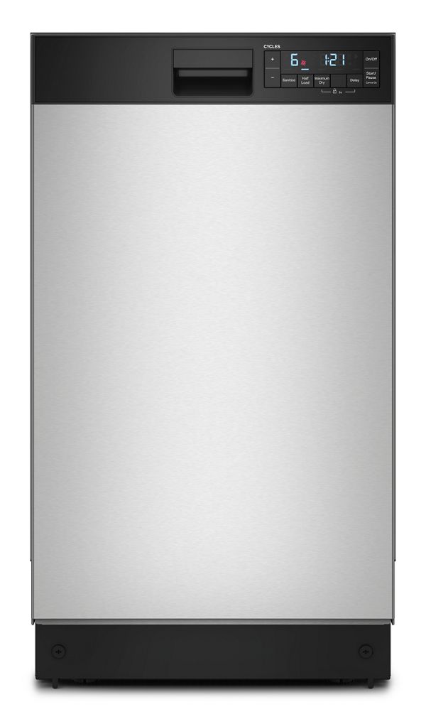 18" Stainless Steel Dishwasher with Half Load Cycle and Triple Spray Arms - 48 dBA