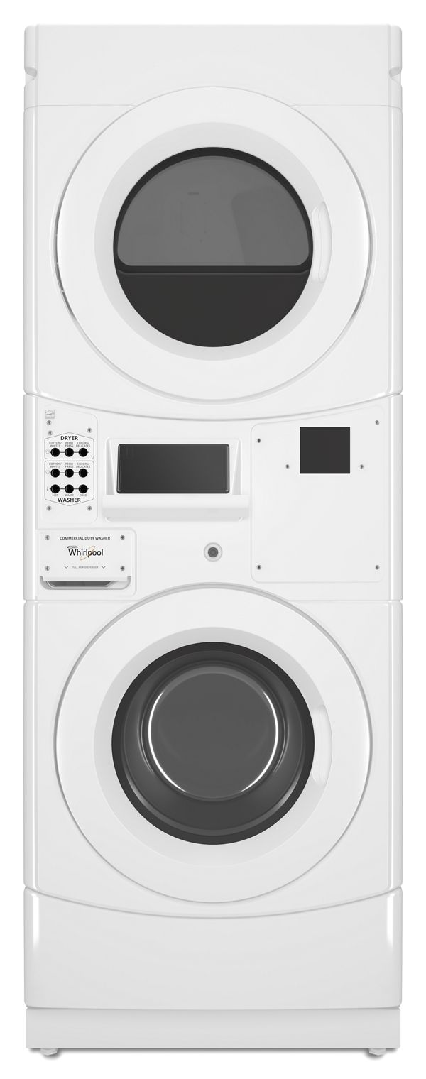 Whirlpool® Commercial Electric Stack Washer/Dryer, Non-Vend In White , CET9100GQ