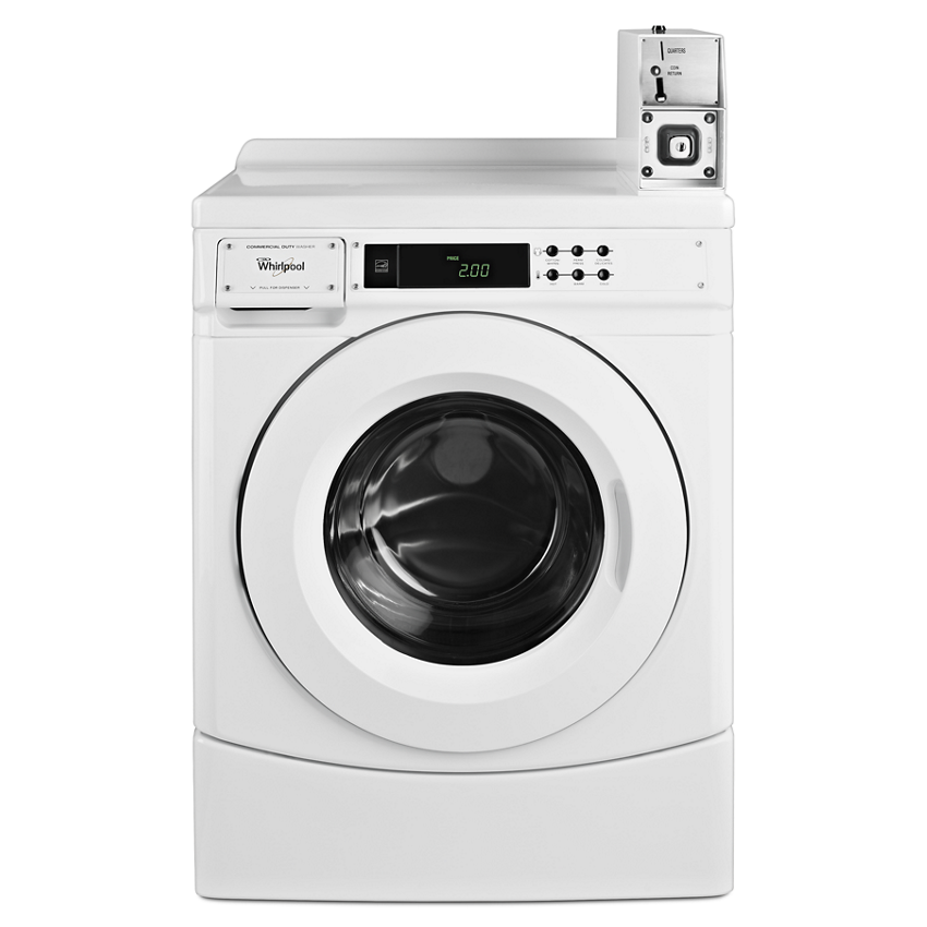 Coin Slide Quarters Laundry Washing Machine Stock Photo
