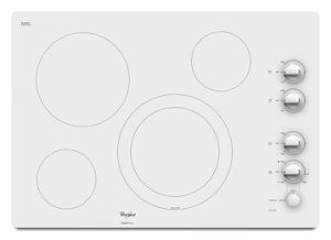 White Gold 30 Inch Electric Ceramic Glass Cooktop With 12 9