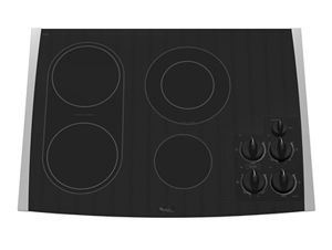 30inch Electric Ceramic Glass Cooktop with Bridge Element Whirlpool